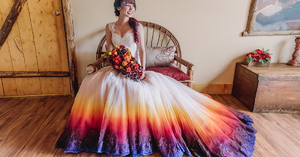 Разноцветное свадебное платье во сне
