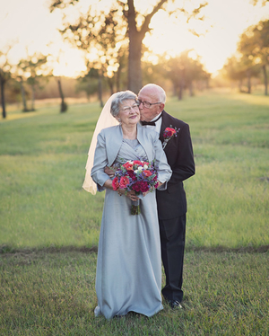 Свадебные фотографии после 70 лет брака  